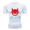 Men's Compression Fitness Athletic T-Shirt, Red Demon Devil