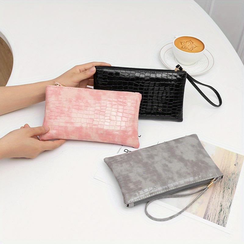 New Fashion Large Capacity Stone Pattern Handbag Retro Single Layer Coin Purse Mobile Phone Bag Wrist Bag