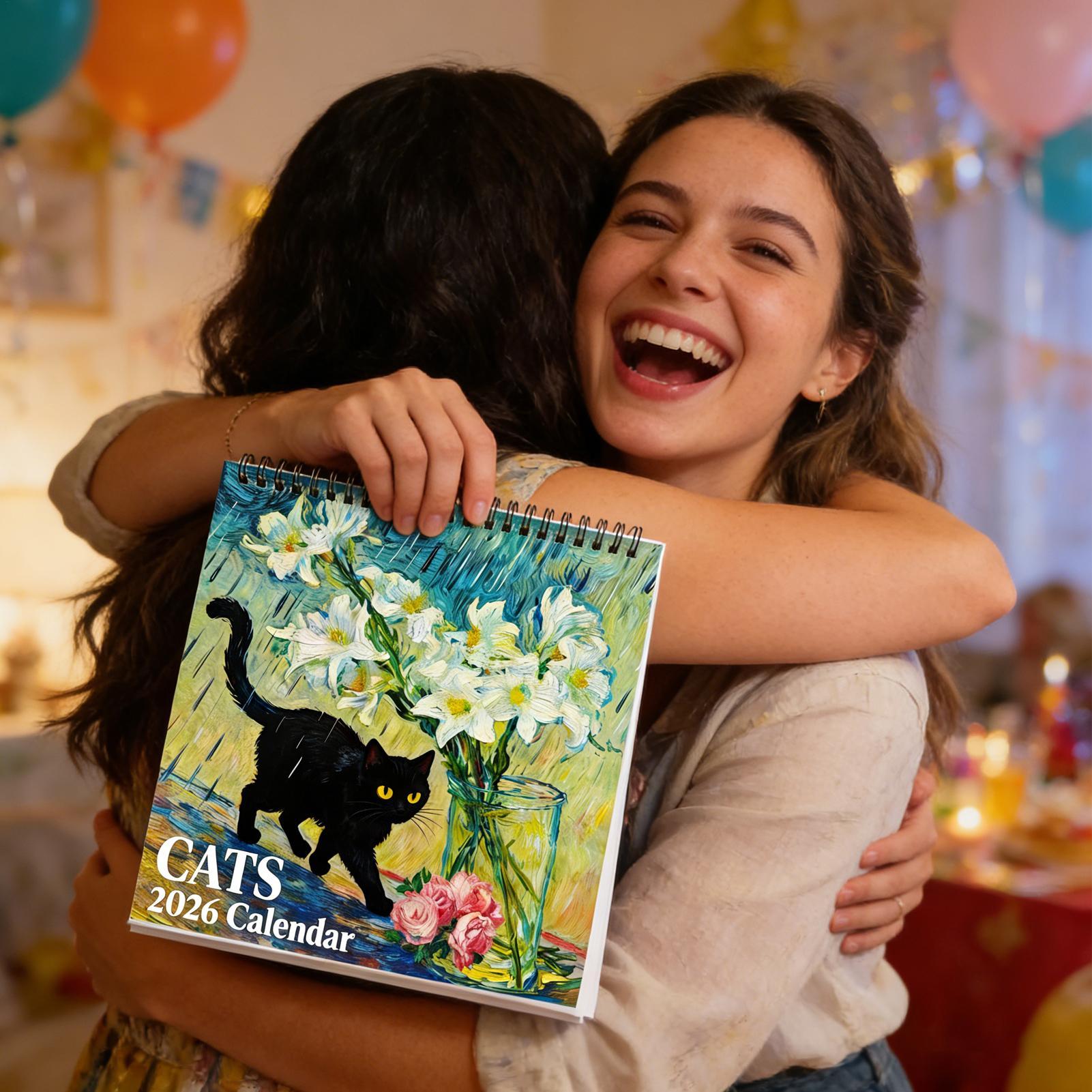 

Wall Calendar Cat 2026 Jan Dec 2026 Wall Planner Cat Monthly Calendar for Home Living Room Study Room Office Classroom зелёный