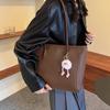 Faux Leather Tote Bag for Women Large Capacity Shoulder Handbag