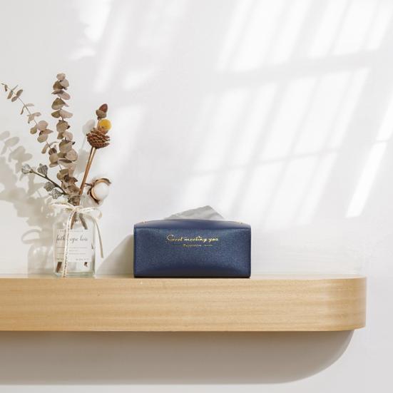 Serviettenbox, hervorragende Verarbeitung, wasserfest, Kunstleder, rechteckig, Kosmetiktuchspender, Organizer, Heimbedarf