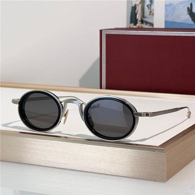 VARDA JMM Oval Metal Sunglasses: Handmade, Unisex, Trendy, Versatile for Casual Wear and Vacation Parties