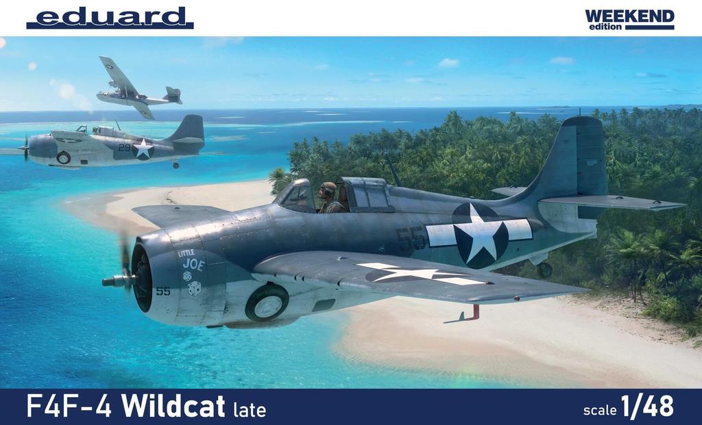 Eduard 1/48 Weekend Edition F4F-4 Wildcat Late Model Plastic Model Kit EDU84204 (Airplane)