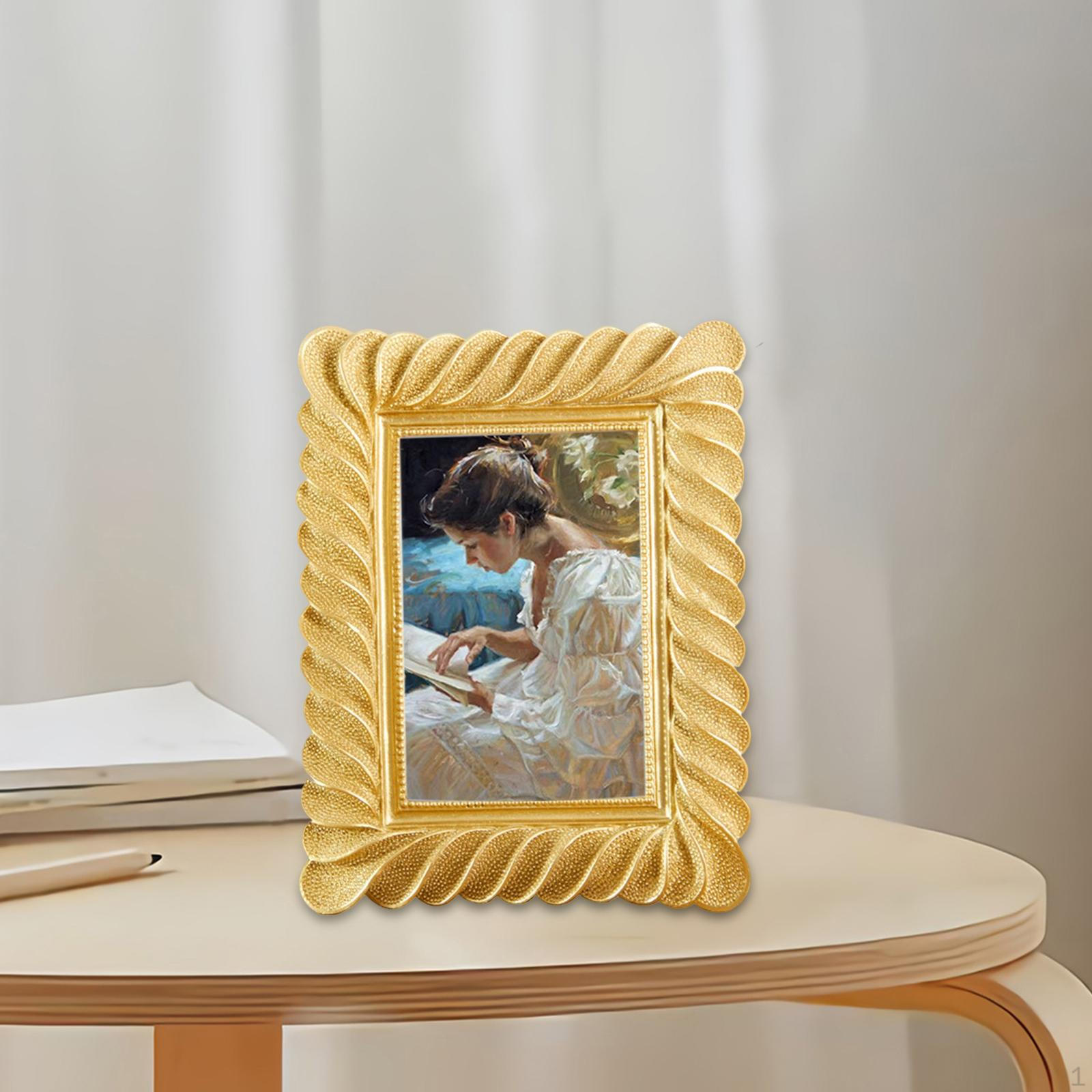 

Polyresin Photo Elegant Luxury Embossed Retro Style Picture Holder for Farmhouse, Wedding, 17.5cmx23cm