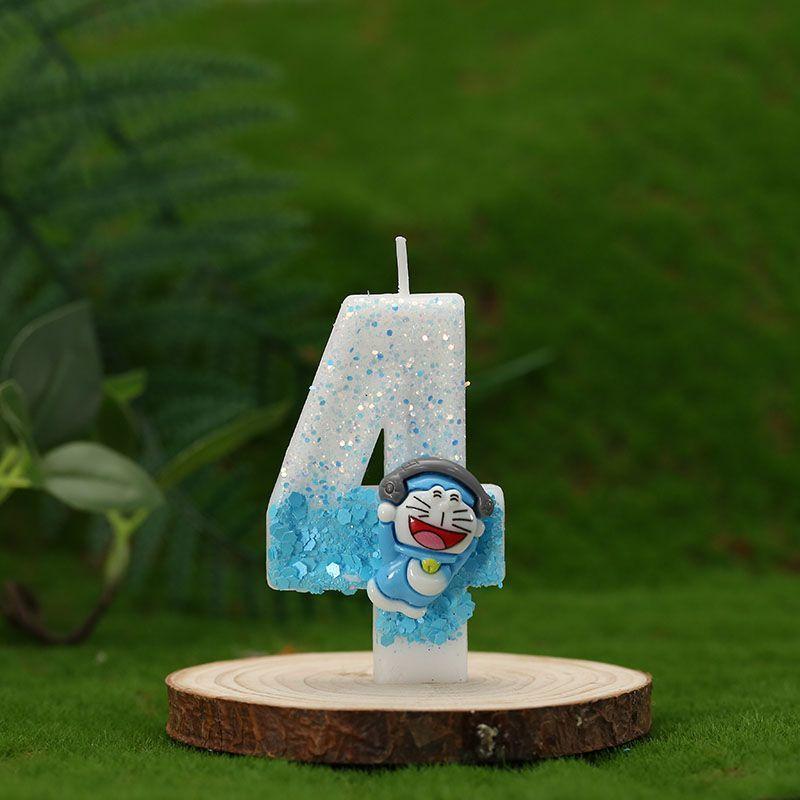 Dingdang Cat Handmade Creative Digital Handmade Candles Birthday Party Cake Decoration Candles