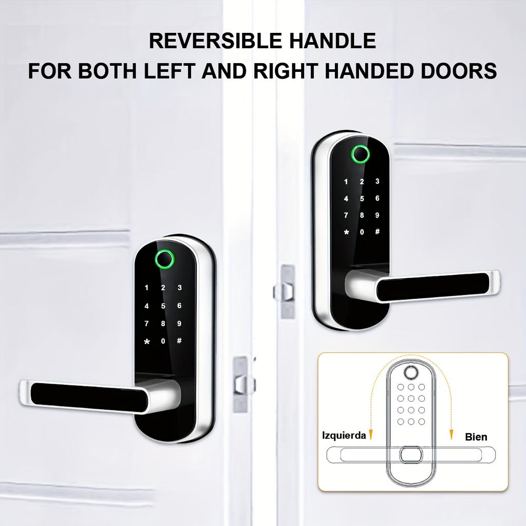 Smart Fingerprint Door Lock App Remote Control Keyless WIFI Digital Touchscreen Lock NFC IP67 Waterproof With 2 IC Cards