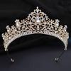 Gorgeous Baroque Rhinestone Wedding Crown for Women Girls Party Birthday Tiaras Headbands Bridal Hair Jewelry for Queen Tiara