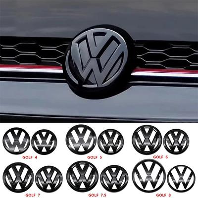 2026 Hot 2pcs ABS Car Front Grill Emblem Rear Trunk Badge Logo For Volkswagen VW Golf 4 5 6 7 7.5 8 Scirocco Premium Pro Plus Extra FM7 Xkfg3