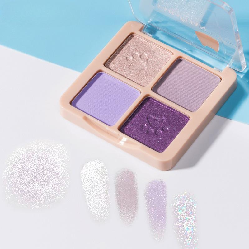 1/4 Χρώματα Pearlescent Παλέτα Σκιών ματιών Ματ Γήινο Χρώμα Σκιά Ματιών Shiny Sequins Eye Shadow Pigments Μακιγιάζ ματιών μεγάλης διάρκειας