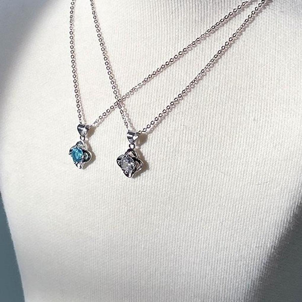 Damen Universelle Quadratische Ovale Anstecknadel Halskette