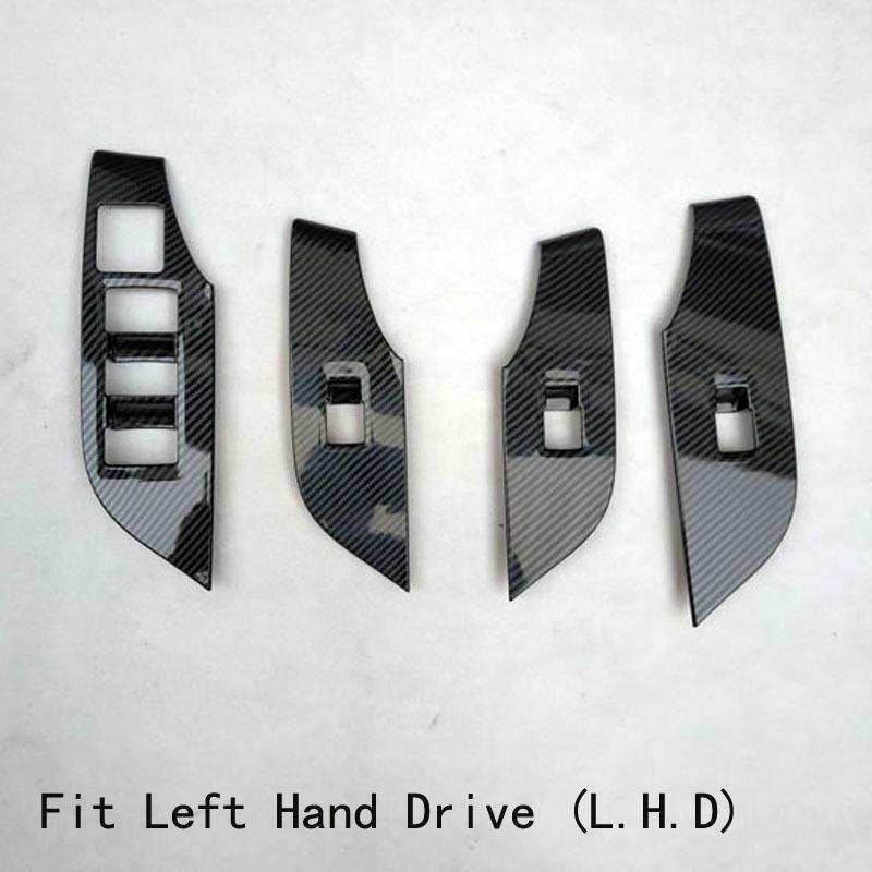Interior Door Window Lift Regulator Cover Trim for Toyota Rav4 Rav 4 Xa50 Car Accessories Plastic Carbon Fiber