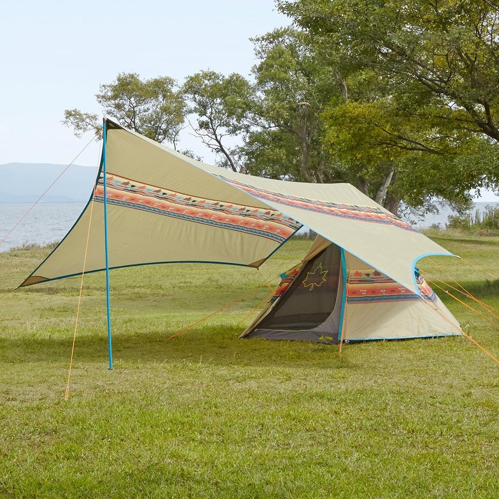 LOGOS Navajo Bridge Hex Tarp Family Tarp Flame Retardant Set-BB 71806509, Tent,