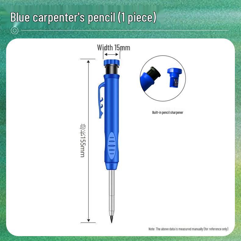 Deep Hole Carpenter Pencil: Fast-Drying Graphite Lead, Mechanical Design
