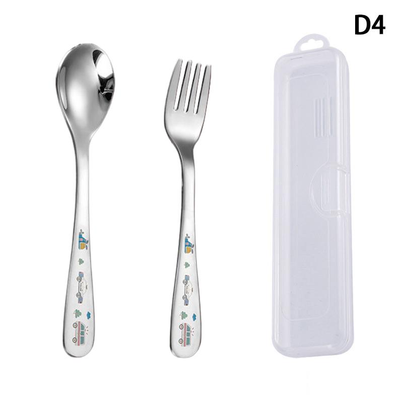 Children'S Stainless Steel Spoon Cartoon Car Pot Spoon Soup Bun Home Kitchen Essential Cute Tableware Children'S Spoon Fork