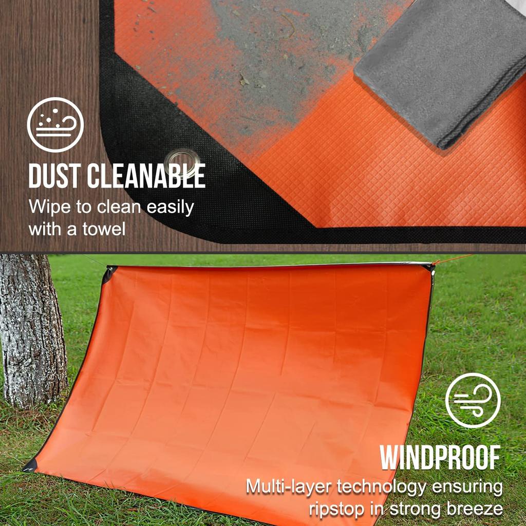 Heavy Duty Emergency Blanket Survival Gear Waterproof Insulated Blanket Emergency Tarp for Camping, Hiking, Bushcraft