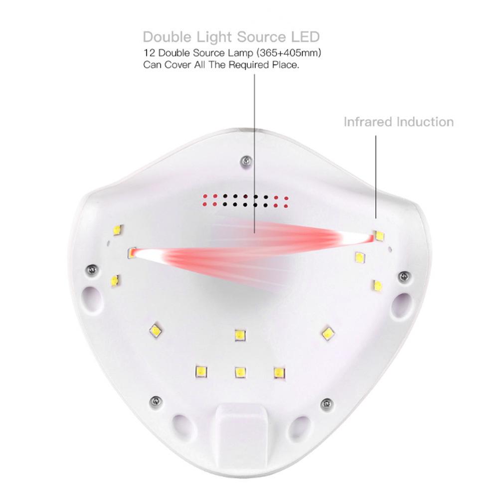 36W LED UV Nail Lamp Gel Nail Polish Dryer Quick Drying Nail Art MachineWhite