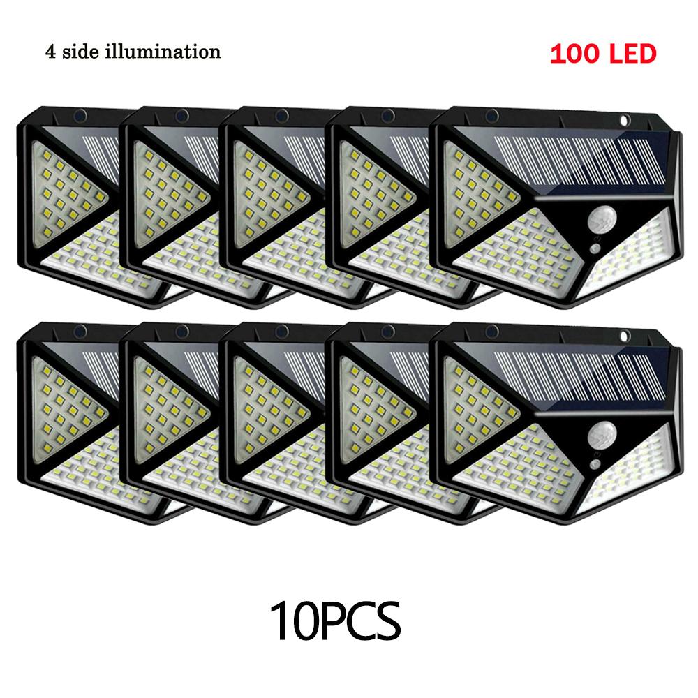 1/2/4/6/8/10PCS Multifunctional LED Solar Lights With Motion Sensor Outdoor Waterproof Decoration 180 Degree Lighting Wall Lamp