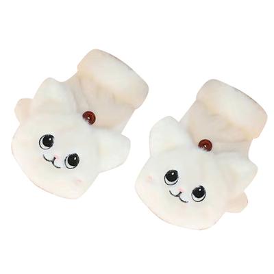 Flap Gloves Imitation     Cat Patterns Thickened Convertible Gloves for Using Smart Devices Writing