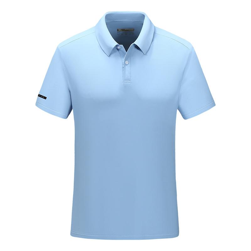 Summer Short-sleeved Lapel Sports PO Shirt Ice Feeling Men's and Women's T-shirt Enterprise Group Work Clothes Printing Logo