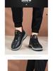 Men's Waterproof Non-Slip Winter Boots: Warm, Velvet, Thick Leather Snow Shoes for Seniors.