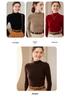 Women's Slim-Fit Cashmere Knit Long-Sleeve Base Layer: Warm, Comfortable, Soft, and Skin-Friendly