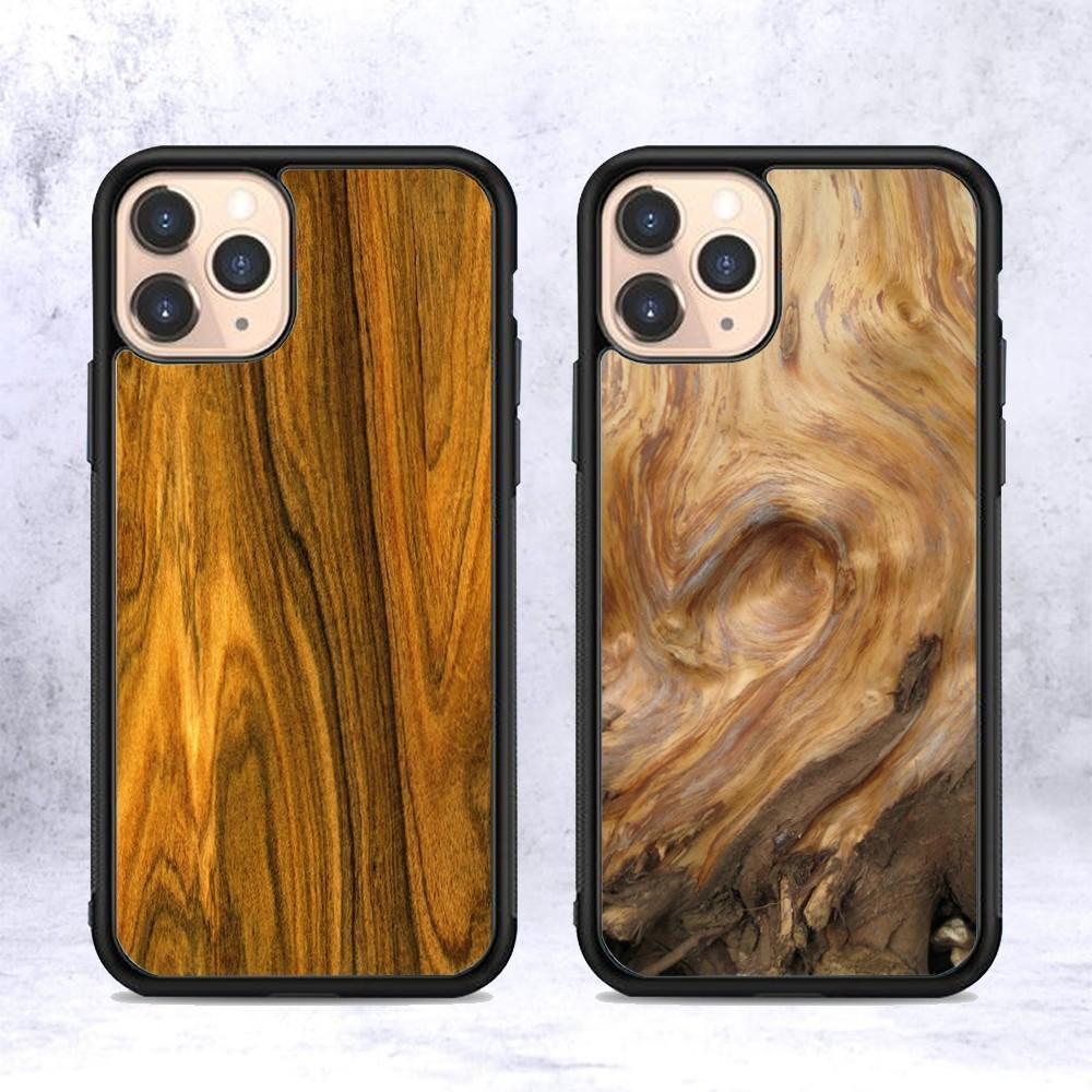 Wood Grain Phone Case Silicone PC+TPU For For iPhone  11 12 13 14 15 16 Plus Pro Max Cover