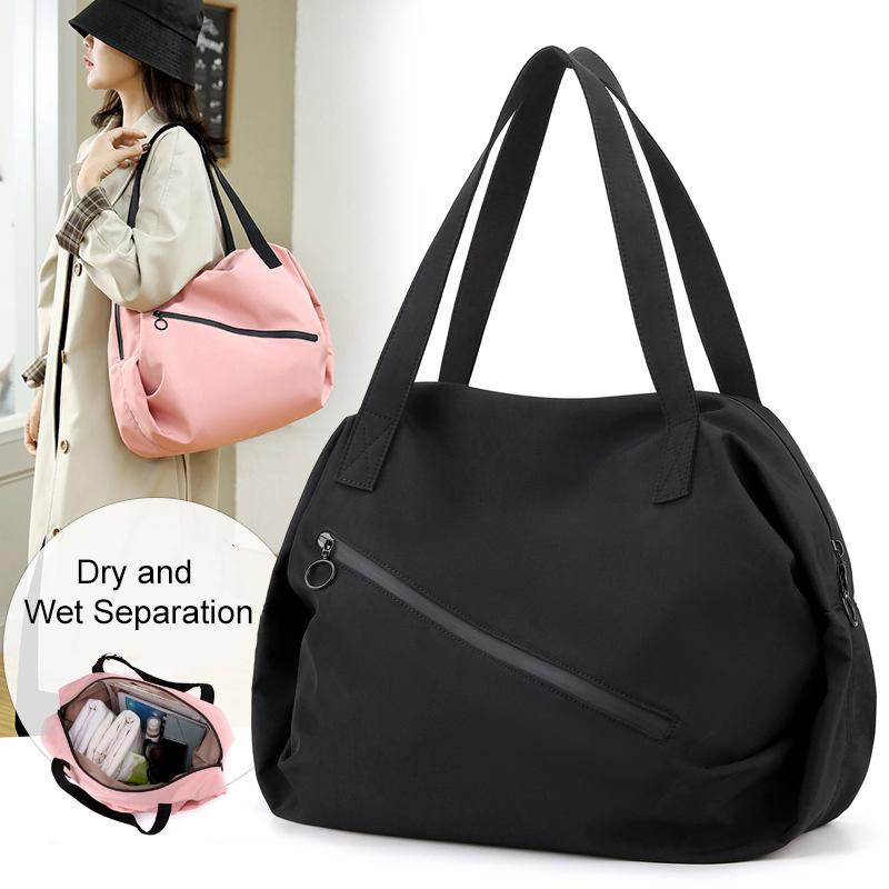 Cheap Solid Color Portable Fitness Gym Bag Large Capacity Women 'S ...