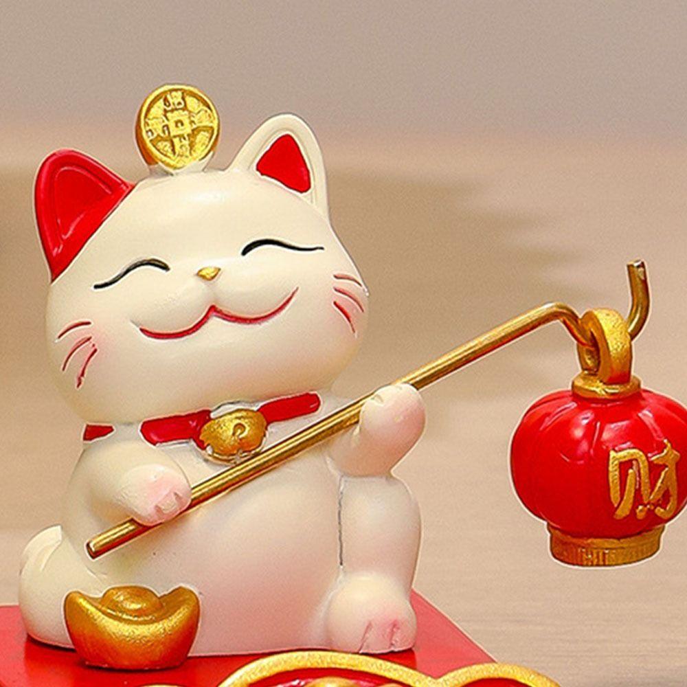 Chinese Style Animal Mobile Phone Stand Resin Crafts Cute Cell Phone Bracket New Year Gift