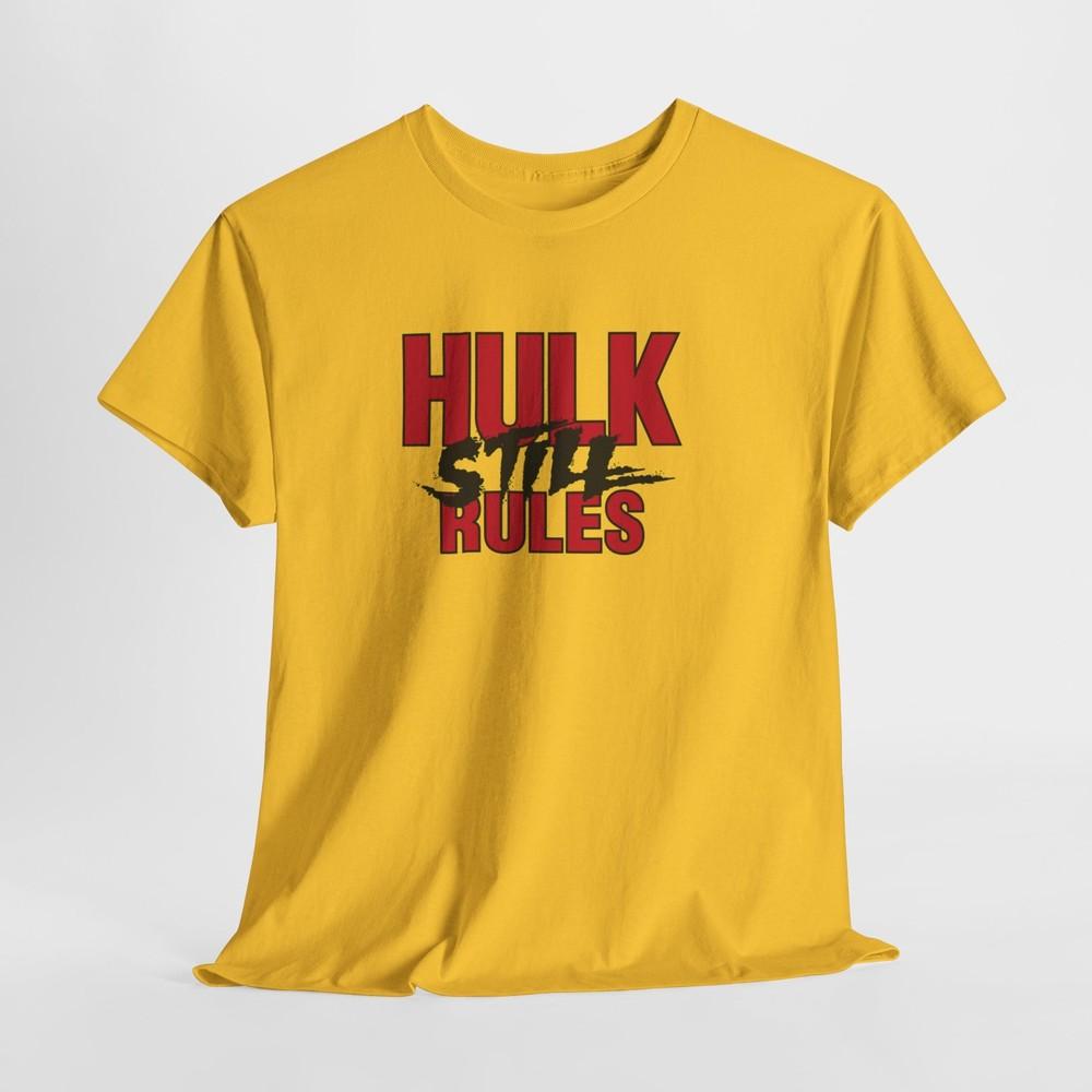 

Hulk Hogan Hulk Still Rules Yellow Tee, Unisex T-Shirt for Wrestling Fans, L