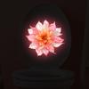 Colorful Luminous Dahlia Toilet Stickers, Waterproof Bathroom Decoration Stickers, Fluorescent Art Stickers