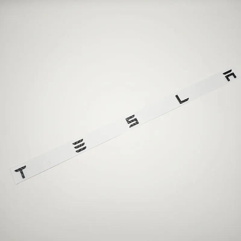 

Car Sticker Tesla 3D ABS Letters Tesla Logo Carbon Chrome Black Red Badge Car Rear Trunk Stickers For Tesla Model 3 Y X S Back D