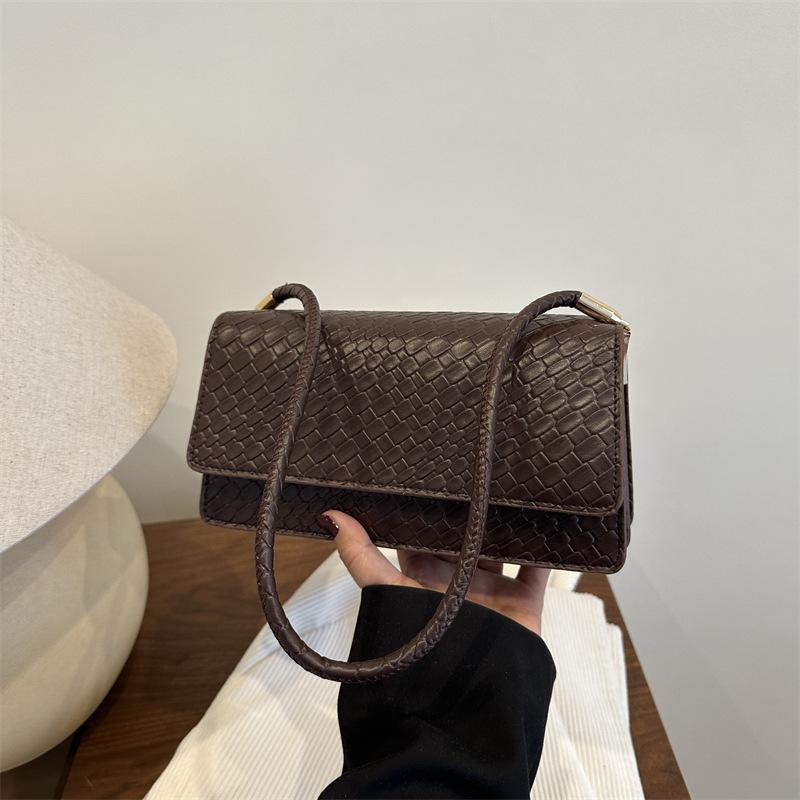 Fashion Popular Handbag Simple Solid Color Bag Summer New High-end Commuter Shoulder Armpit Bag