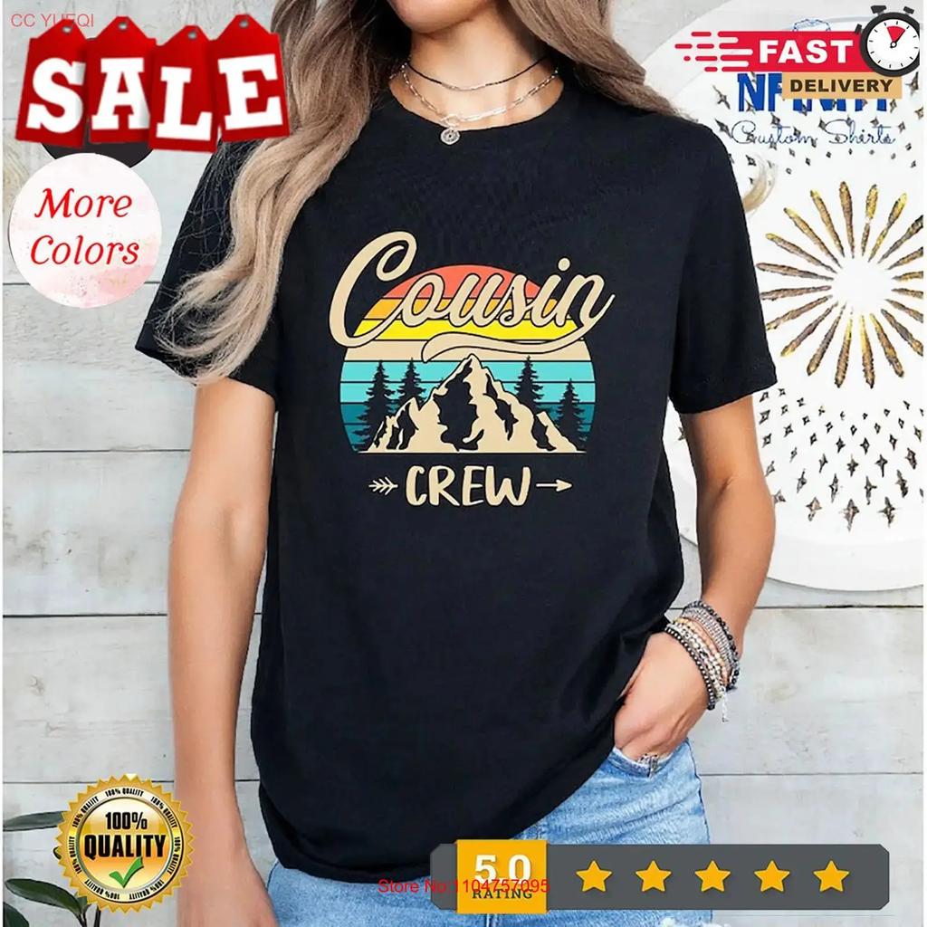 Retro Cousin Crew Mountain T Shirt Camping Cousins Hiking Lov Vintage Comfortable Stretched Breathable Casual Homme