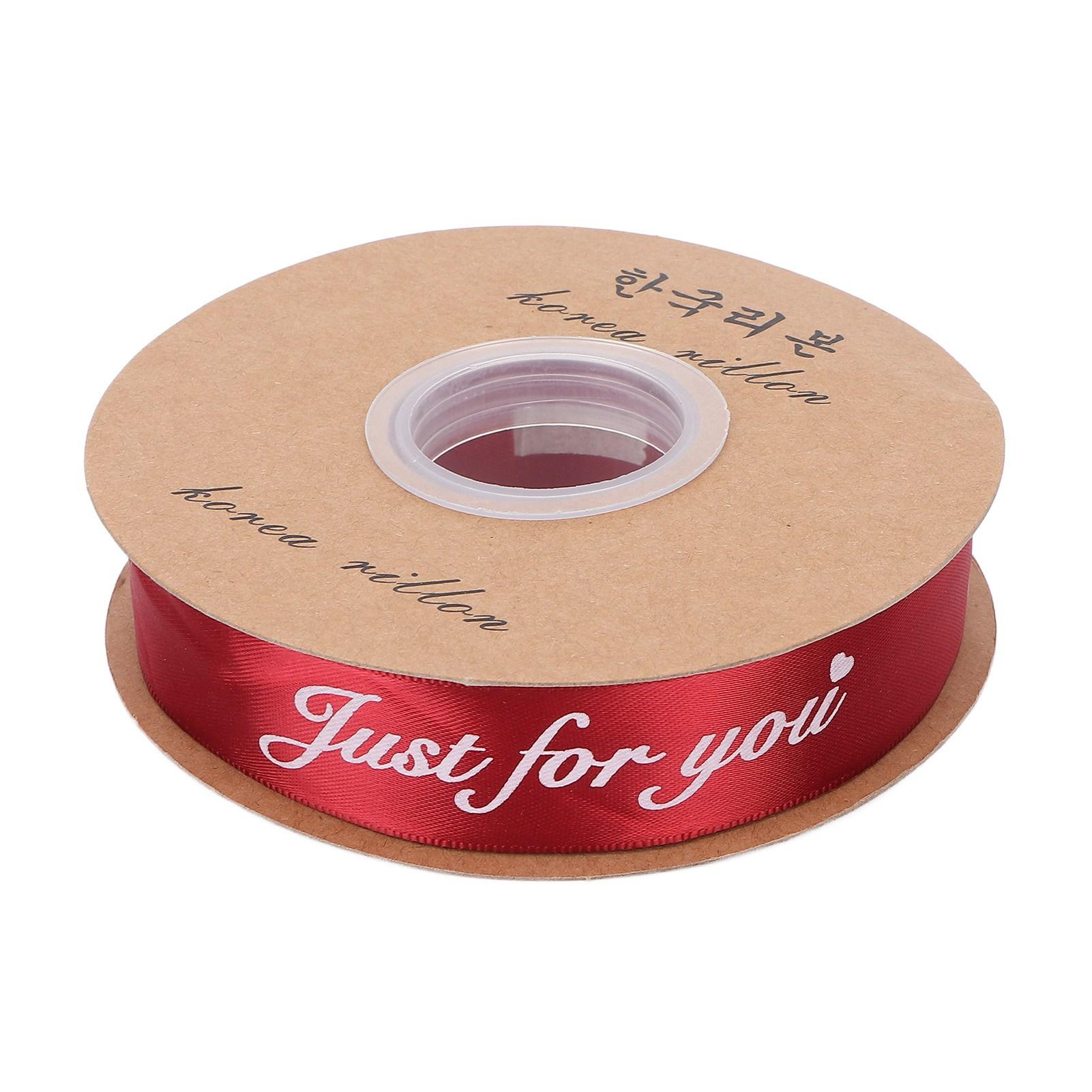 

1-дюймовая атласная лента 45 ярдов для упаковки подарков, цветов, украшений, аксессуаров для волос Burgundy