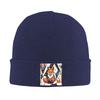 Smiling Geometric Fox Warm Knitted Cap Winter Knit Bonnet Hat Skullies Beanies Hip Hop Caps for Unisex