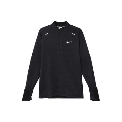 Printed Logo Stand Collar Long Sleeve T-Shirt Men Tops Black DD5663-010