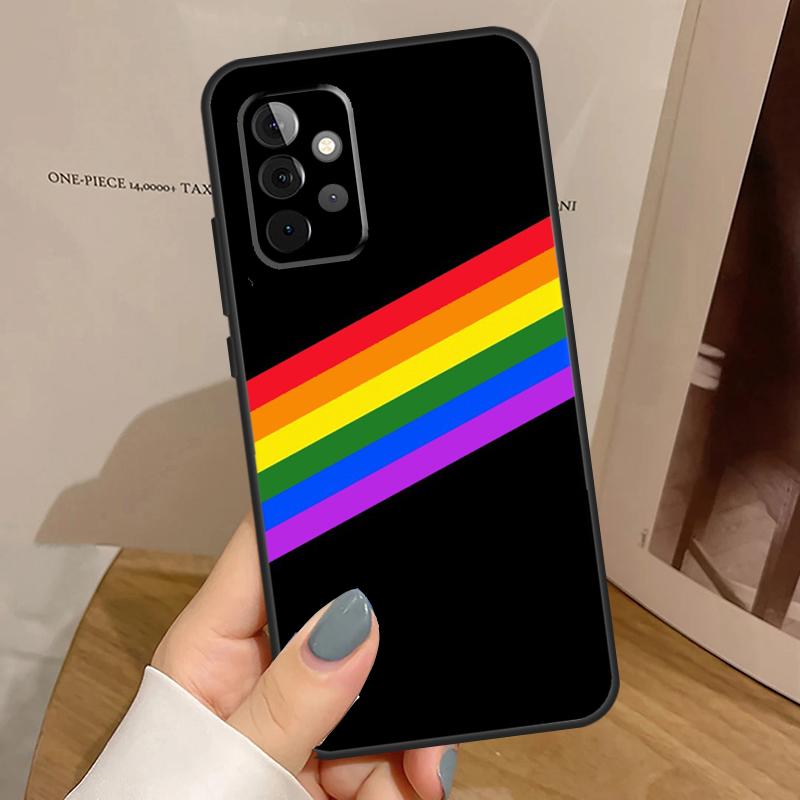 Gay Pride Rainbow Flag Case For Samsung Galaxy A34 A54 A17 A35 A55 A06 A16 A26 A36 A56 A53 A32 A52 A33 A13 A14 A15