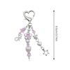 Pearl Bow Phone Pendant Sweet Love Flowers Key Chain Earphone Case Hanging Rope Backpack Charms Bag Decor Accessories
