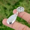 Rainbow Moonstone Gemstone White Topaz Bezel Mermaid Pendant 925 Sterling Silver
