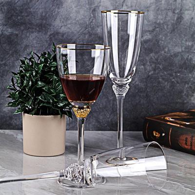 Vergoldetes Kristall-Sektglas Nordischer Stil: Luxuriöses Schaumwein- und Cocktailglas für den Hausgebrauch