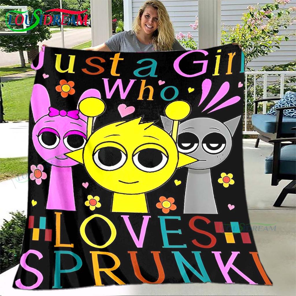 Fashion S-Sprunki Incredibox Game Four Seasons Blanket Sofa Cover Travel Bed Plush Blanket Travel Office Break Blanket Gift