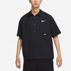 Nike Solid Color Single-Breasted Logo Short Sleeve Shirt