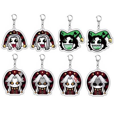 Llavero Acrílico del Circo de los Fenómenos Pierrot Arlequín Bufón Juego Rol Decoración Accesorios Colgante para Bolso Dibujos Animados Regalo de Cumpleaños