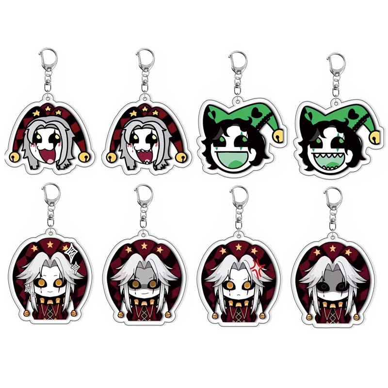 Chic Studio Unisex The Freak Circus Acrylic Keychain Pierrot Harlequin Jester Game Role Decoration Accessories Bag Pendant Cartoon Birthday Gift