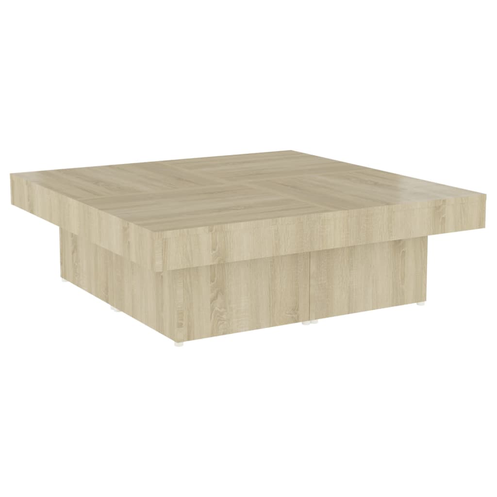  Coffee Table, Sonoma Oak, 90x90x28 Cm, Wood-based Material