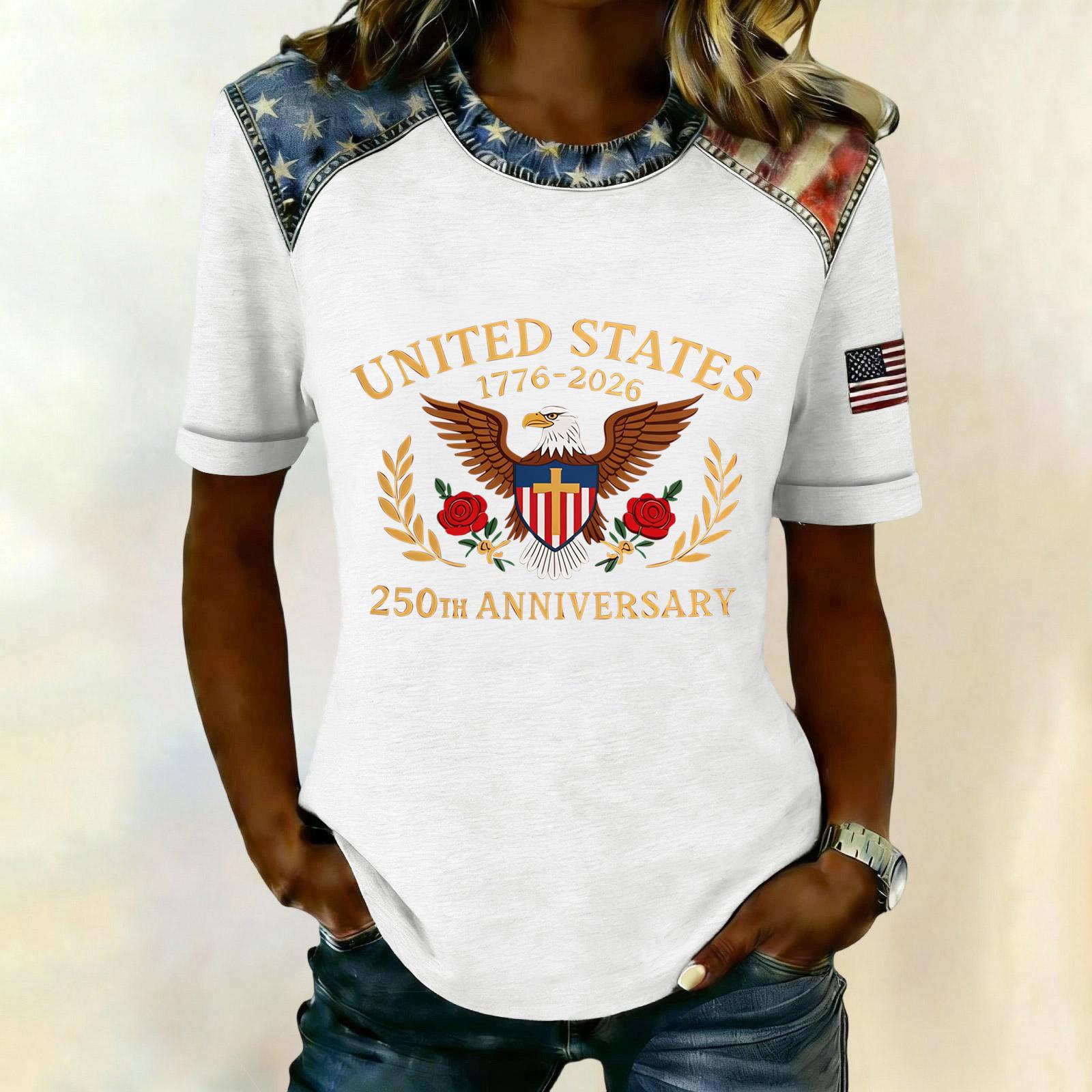 

Women s Stylish Casual Letter-printed Blouse XL білий