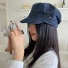 Flat Brim British Style Painter Cap Y2k Octagonal Hat Korean Demin Beret  Streetwear
