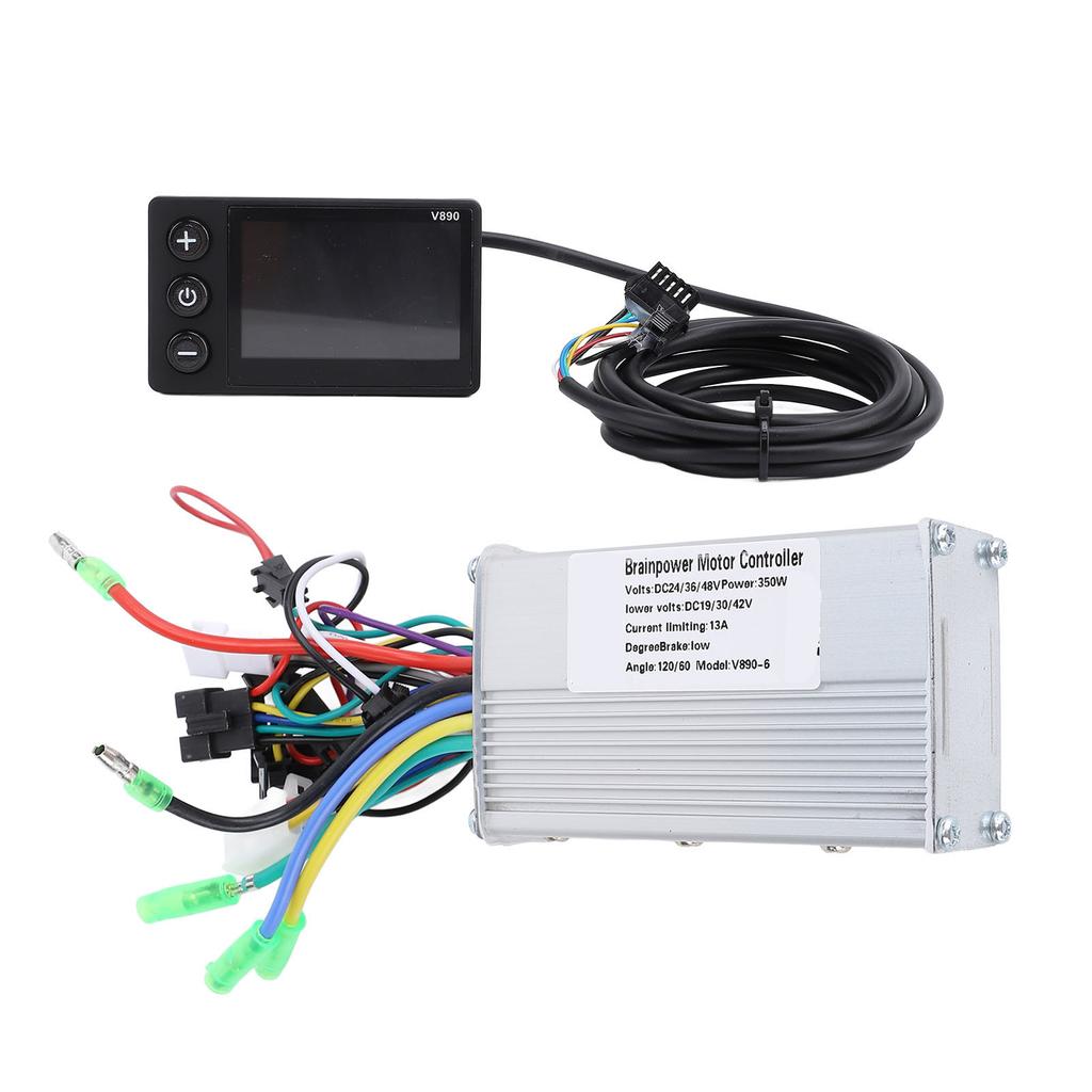 24V 48V 60V 350W Electric Bike Brushless Motor Controller with V890 LCD Display Panel Bike