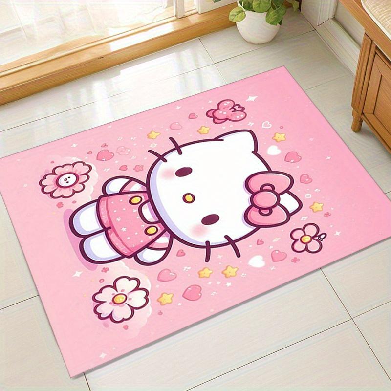 

1 шт. Розовый коврик с цветами Hello Kitty - Милый мультяшный декор|Идеальный подарокz2705 60cm by 90cm