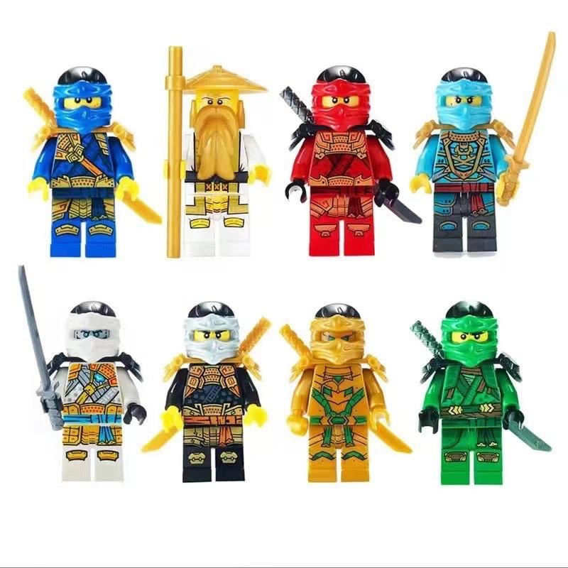 Ninja Motorrad Bausteine Set Lloyd Nya Kompatibel Lego Figuren Cooles Rennrad Modell Spielzeug für Kinder Pädagogisches Geschenk 6er Pack